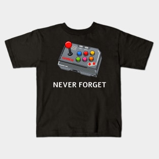 Never Forget Vintage Joy Stick Gamer Kids T-Shirt